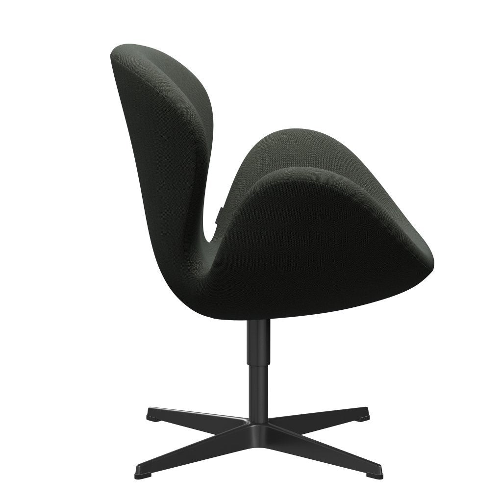 [product_category]-Fritz Hansen Swan Lounge Chair, Black Lacquered/Rime Brown/Moss Green-Fritz Hansen-3320-RIM981-BLLA-FRI-3