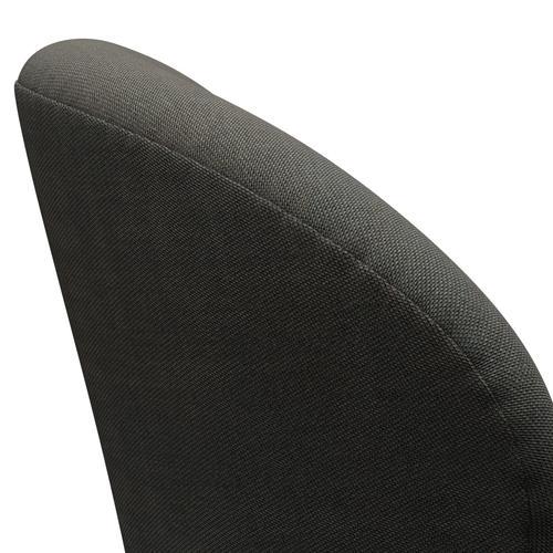 Fritz Hansen Swan Lounge Silla, lacado negro/Rime gris oscuro/caqui