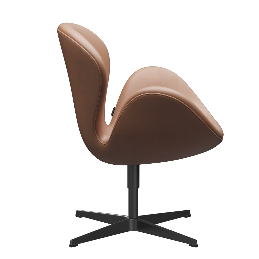 [product_category]-Fritz Hansen Swan Lounge Chair, Black Lacquered/Rustic Rustic-Fritz Hansen-3320-RUSTIC-BLLA-FRI-3