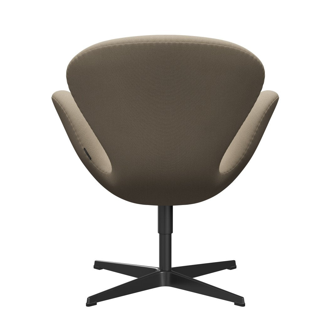 [product_category]-Fritz Hansen Swan Lounge Chair, Black Lacquered/Steelcut Beige-Fritz Hansen-3320-STI240-BLLA-FRI-4