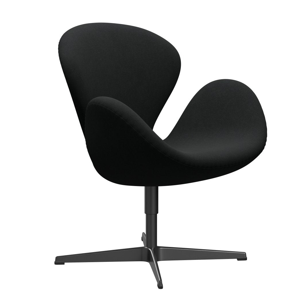 [product_category]-Fritz Hansen Swan Lounge Chair, Black Lacquered/Steelcut Black-Fritz Hansen-3320-STI190-BLLA-FRI-2