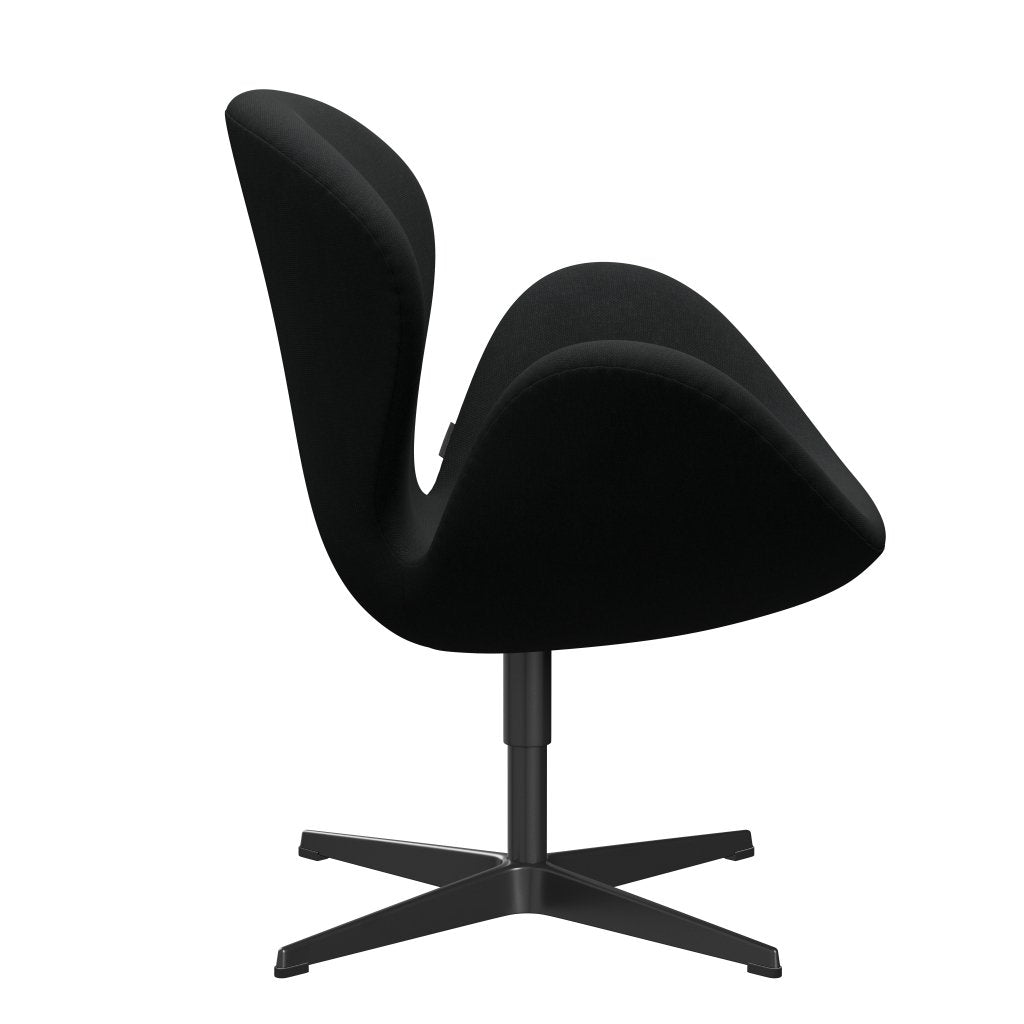 [product_category]-Fritz Hansen Swan Lounge Chair, Black Lacquered/Steelcut Black-Fritz Hansen-3320-STI190-BLLA-FRI-3