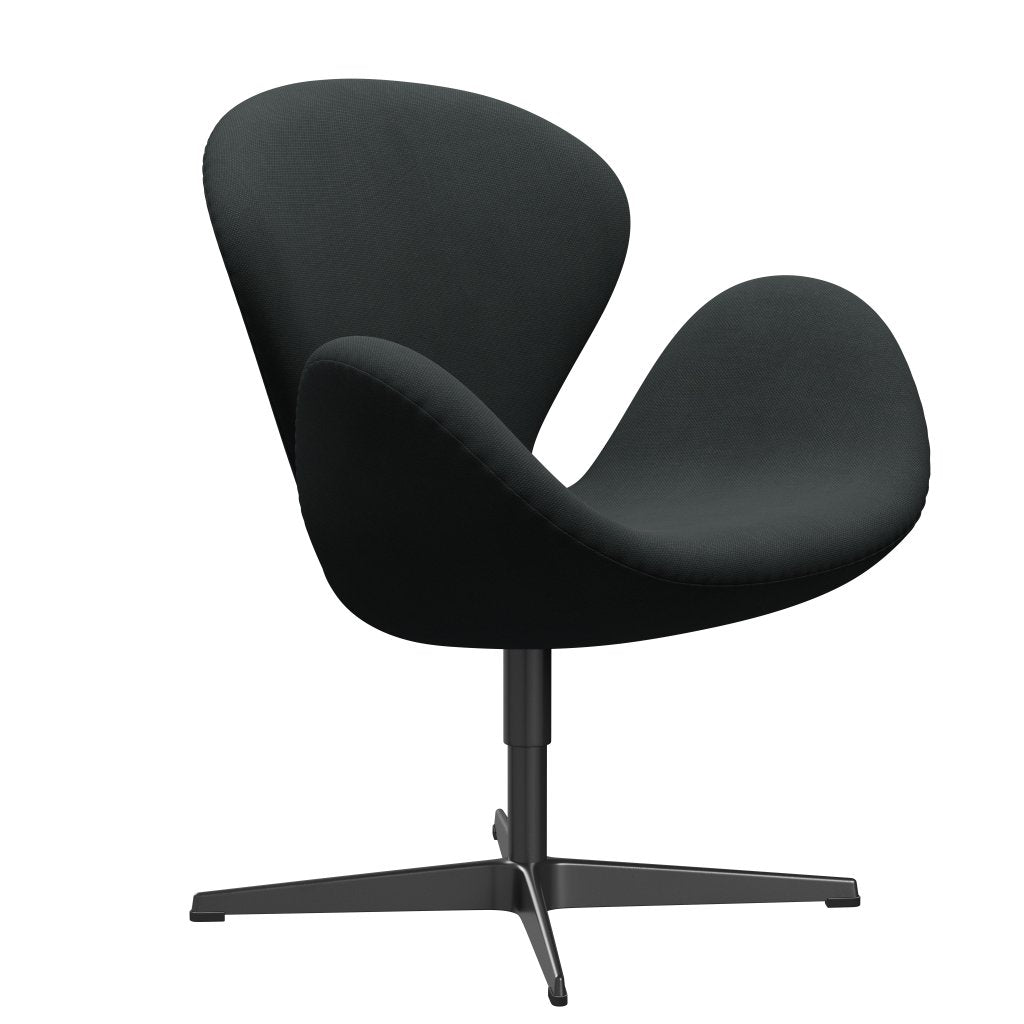 [product_category]-Fritz Hansen Swan Lounge Chair, Black Lacquered/Steelcut Charcoal-Fritz Hansen-3320-STI180-BLLA-FRI-2