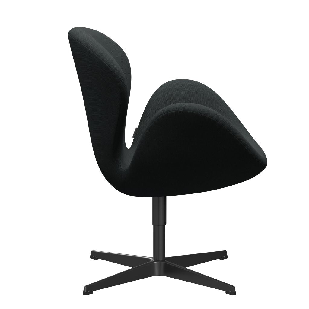 [product_category]-Fritz Hansen Swan Lounge Chair, Black Lacquered/Steelcut Charcoal-Fritz Hansen-3320-STI180-BLLA-FRI-3