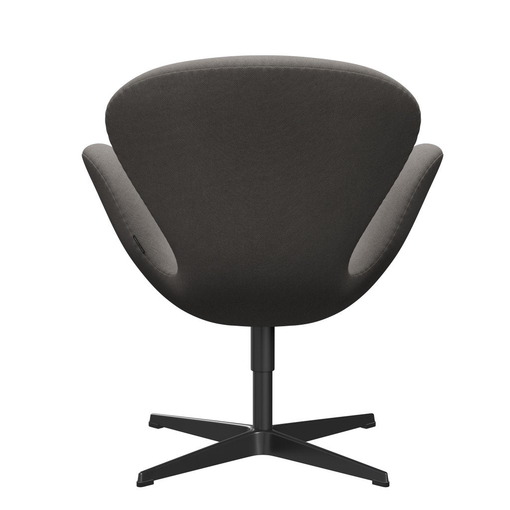 [product_category]-Fritz Hansen Swan Lounge Chair, Black Lacquered/Steelcut Medium Grey-Fritz Hansen-3320-STI155-BLLA-FRI-4