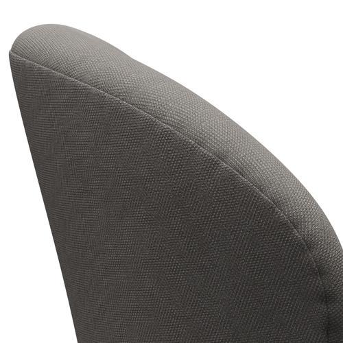 [product_category]-Fritz Hansen Swan Lounge Chair, Black Lacquered/Steelcut Medium Grey-Fritz Hansen-3320-STI155-BLLA-FRI-5