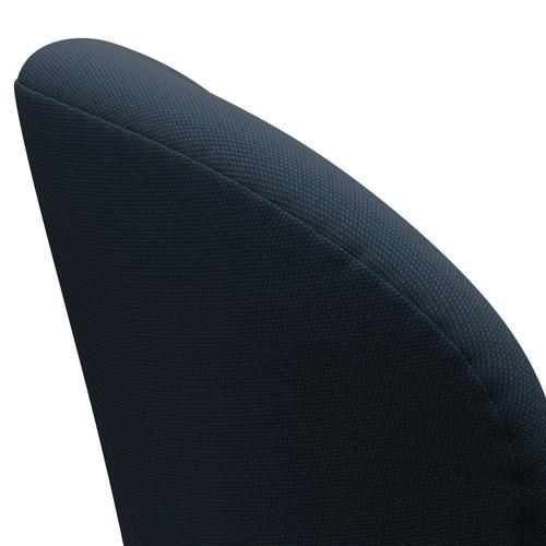 [product_category]-Fritz Hansen Swan Lounge Chair, Black Lacquered/Steelcut Navy Blue-Fritz Hansen-3320-STI780-BLLA-FRI-5