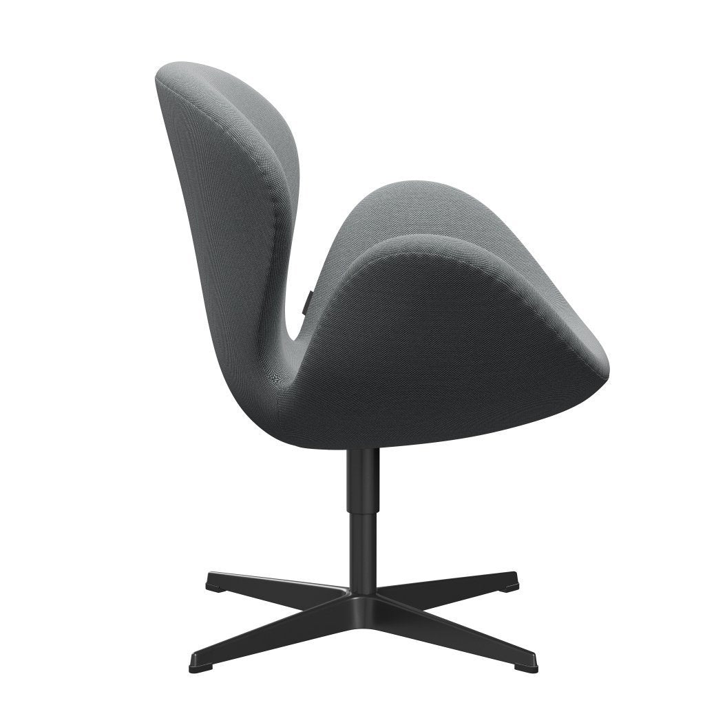 [product_category]-Fritz Hansen Swan Lounge Chair, Black Lacquered/Steelcut Trio Grey-Fritz Hansen-3320-STR133-BLLA-FRI-3