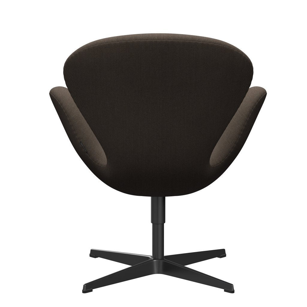 [product_category]-Fritz Hansen Swan Lounge Chair, Black Lacquered/Steelcut Trio Grey/Brown-Fritz Hansen-3320-STR376-BLLA-FRI-4