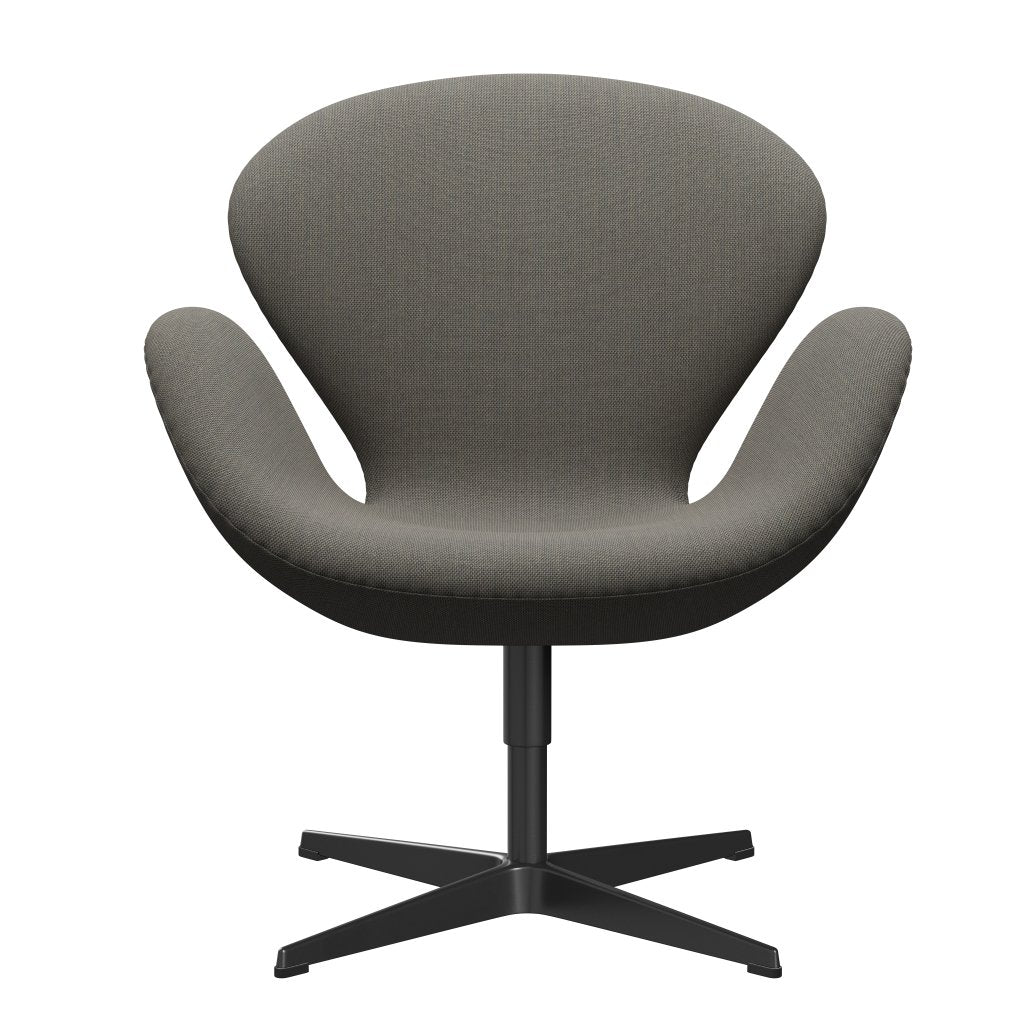 [product_category]-Fritz Hansen Swan Lounge Chair, Black Lacquered/Steelcut Trio Light Brown-Fritz Hansen-3320-STR253-BLLA-FRI-1