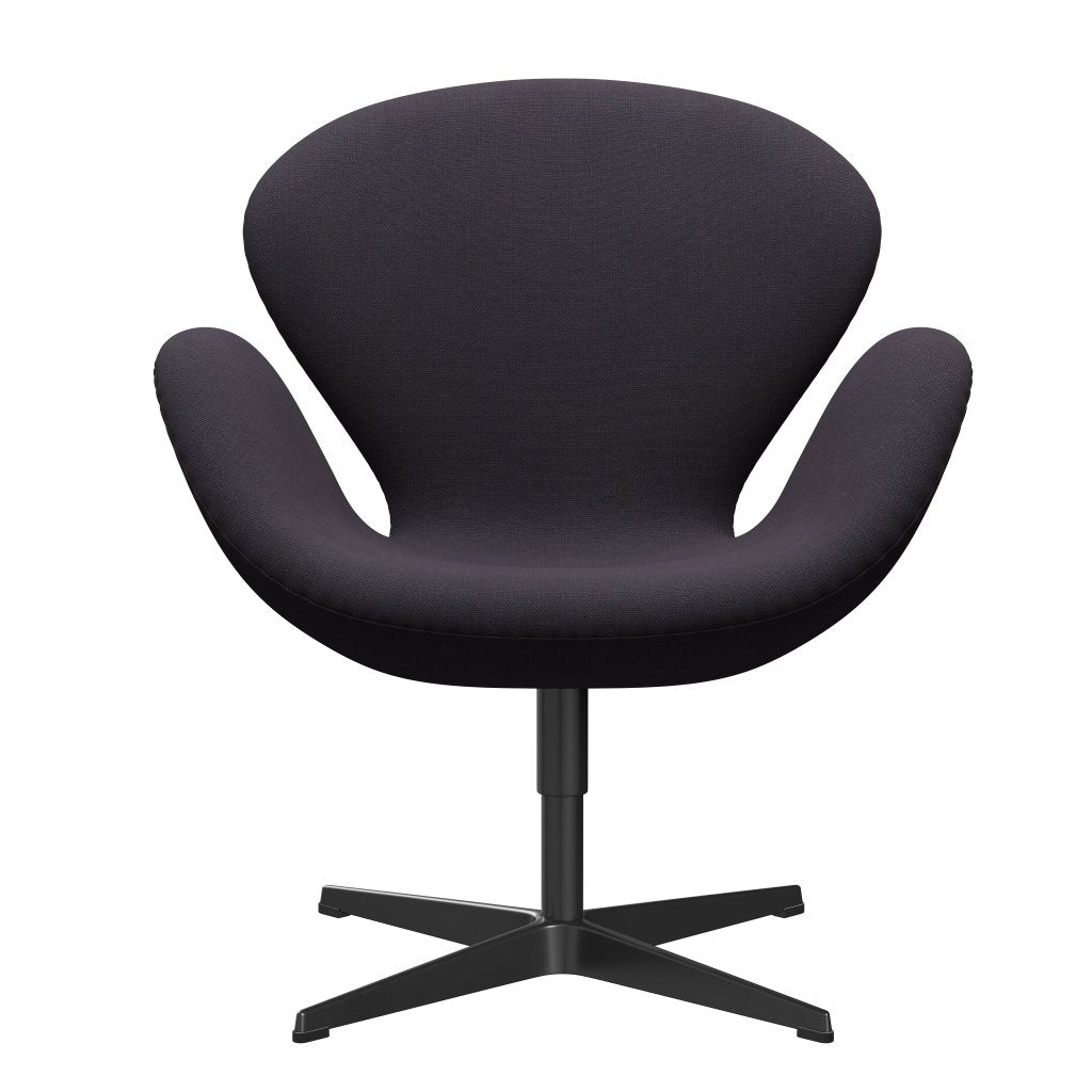 [product_category]-Fritz Hansen Swan Lounge Chair, Black Lacquered/Steelcut Trio Warm Dark Blue-Fritz Hansen-3320-STR776-BLLA-FRI-1