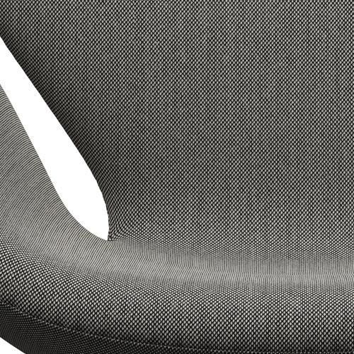 [product_category]-Fritz Hansen Swan Lounge Chair, Black Lacquered/Steelcut Trio White/Black-Fritz Hansen-3320-STR124-BLLA-FRI-6