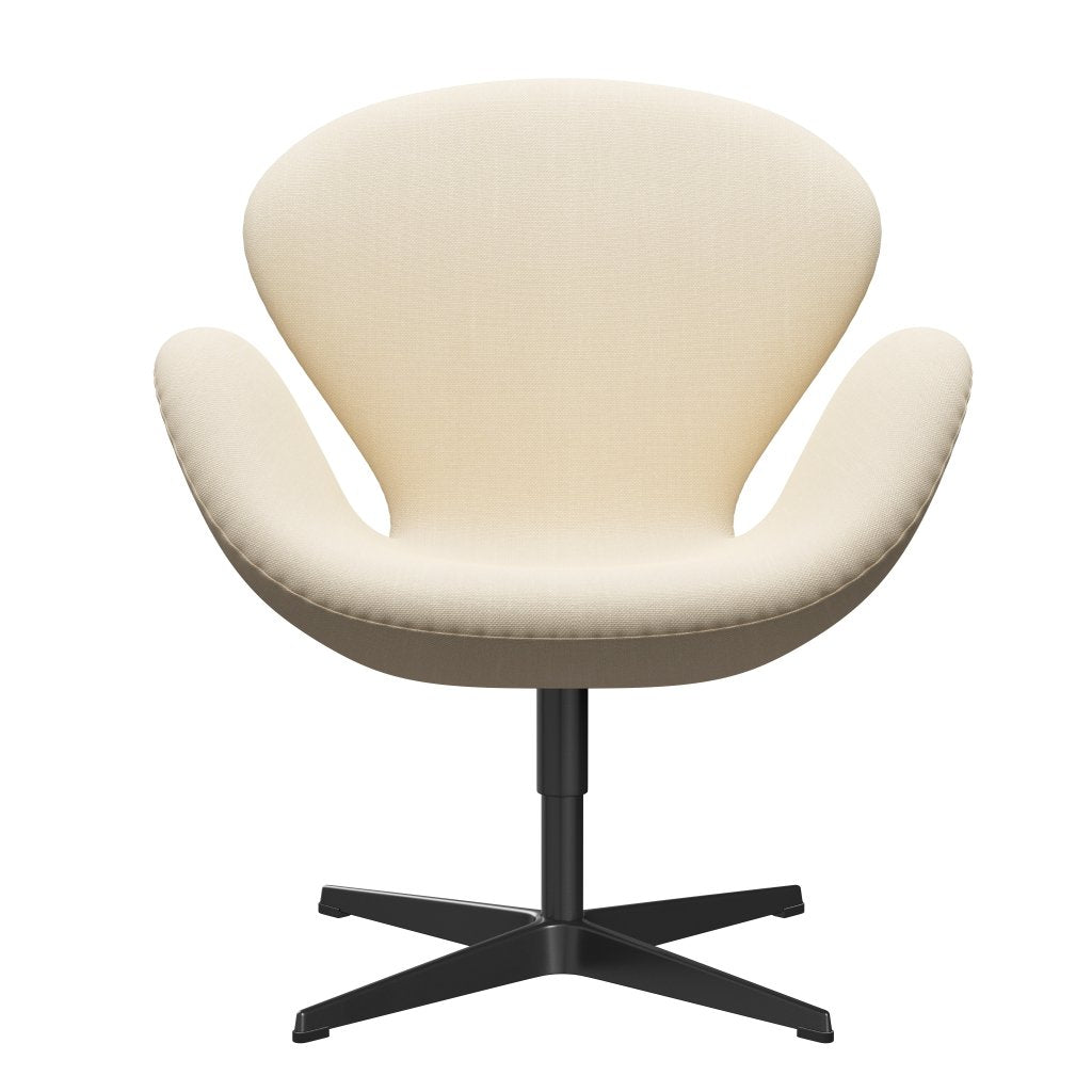 [product_category]-Fritz Hansen Swan Lounge Chair, Black Lacquered/Steelcut White-Fritz Hansen-3320-STI110-BLLA-FRI-1