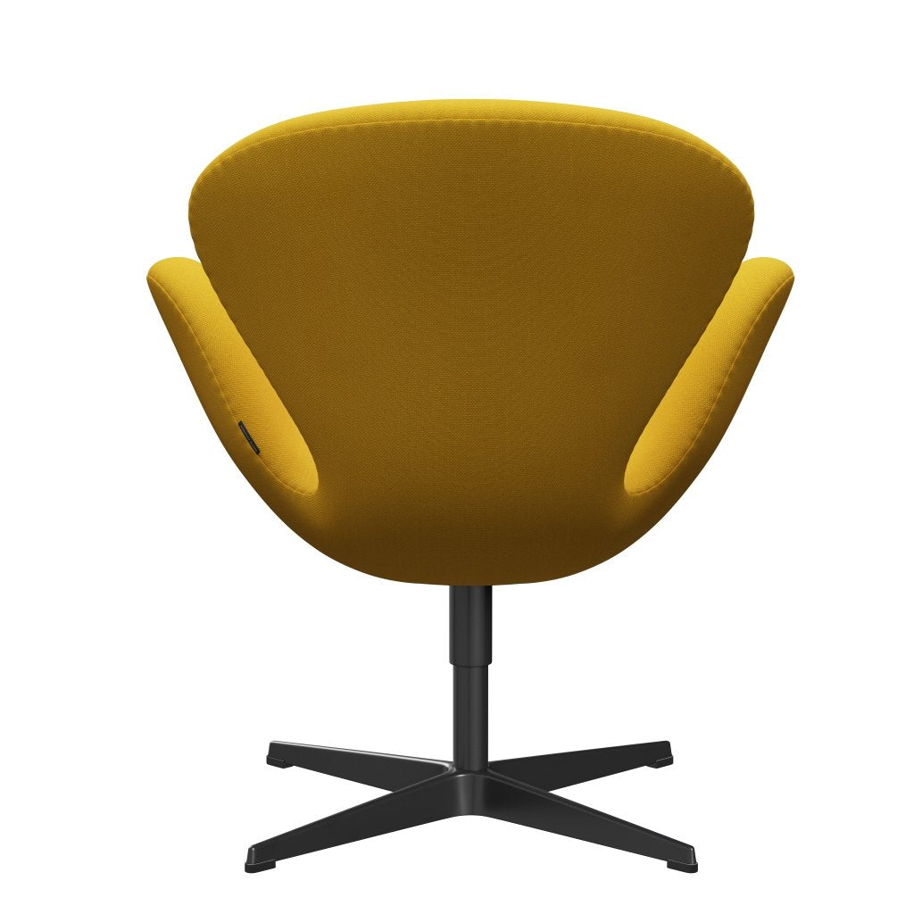 [product_category]-Fritz Hansen Swan Lounge Chair, Black Lacquered/Steelcut Yellow-Fritz Hansen-3320-STI445-BLLA-FRI-4