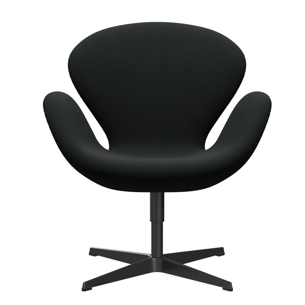 [product_category]-Fritz Hansen Swan Lounge Chair, Black Lacquered/Sunniva Black (193)-Fritz Hansen-3320-SV193-BLLA-FRI-1