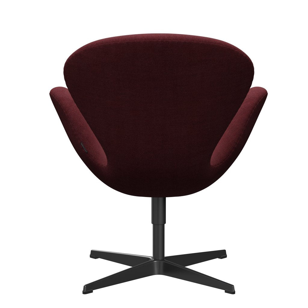 [product_category]-Fritz Hansen Swan Lounge Chair, Black Lacquered/Sunniva Burgundy-Fritz Hansen-3320-SV662-BLLA-FRI-4