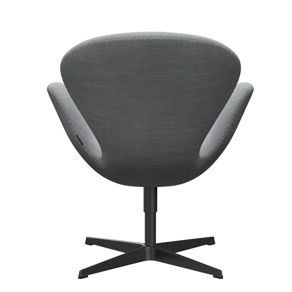 [product_category]-Fritz Hansen Swan Lounge Chair, Black Lacquered/Sunniva Light Grey/Light Blue-Fritz Hansen-3320-SV133-BLLA-FRI-4