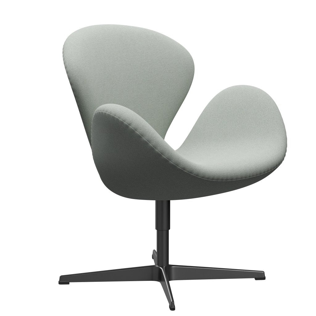 [product_category]-Fritz Hansen Swan Lounge Chair, Black Lacquered/Sunniva Mint Green-Fritz Hansen-3320-SV132-BLLA-FRI-2