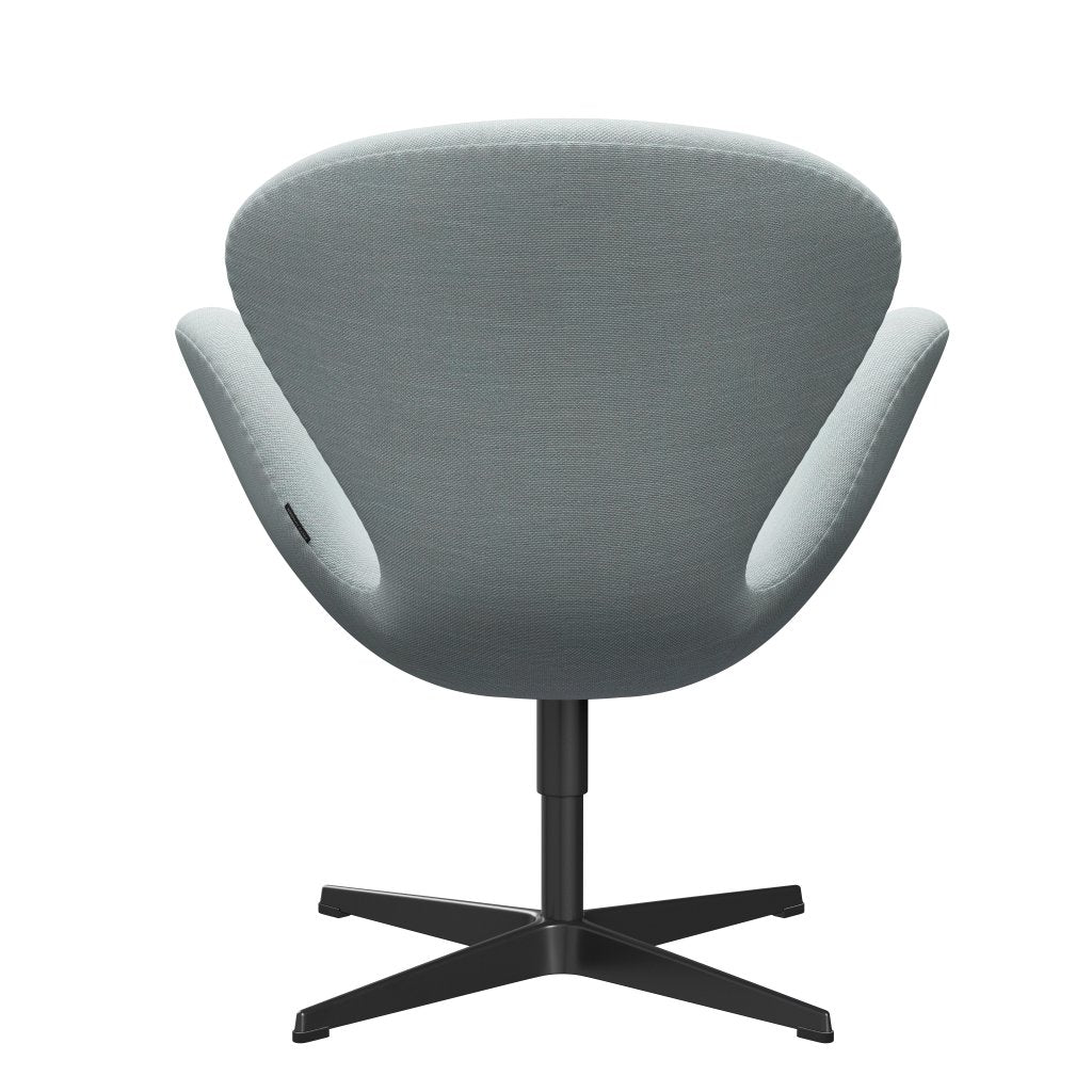 [product_category]-Fritz Hansen Swan Lounge Chair, Black Lacquered/Sunniva White/Light Blue-Fritz Hansen-3320-SV723-BLLA-FRI-4