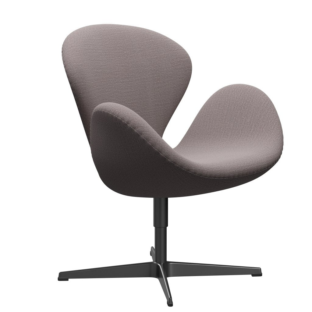 [product_category]-Fritz Hansen Swan Lounge Chair, Black Lacquered/Sunniva White/Violet-Fritz Hansen-3320-SV352-BLLA-FRI-2