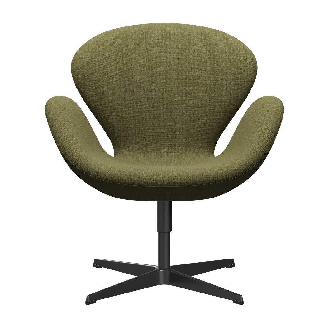 [product_category]-Fritz Hansen Swan Lounge Chair, Black Lacquered/Tonus Dusty Green-Fritz Hansen-3320-TON964-BLLA-FRI-1