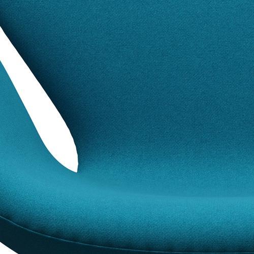 Fritz Hansen Swan Lounge Chair, Black Lacquered/Tonus Turquoise