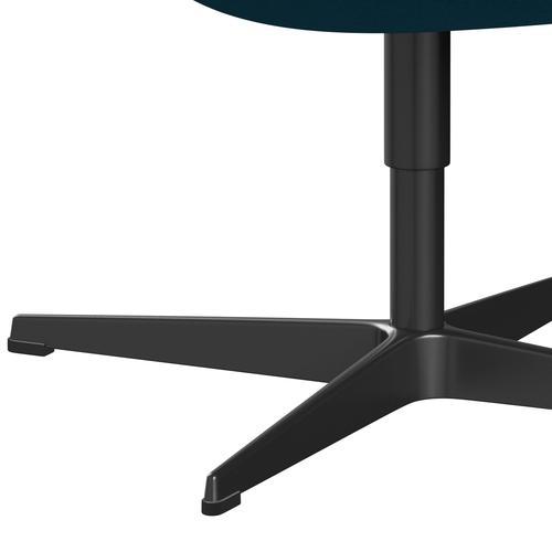 Fritz Hansen Swan Lounge Silla, lacado negro/tonus turquesa