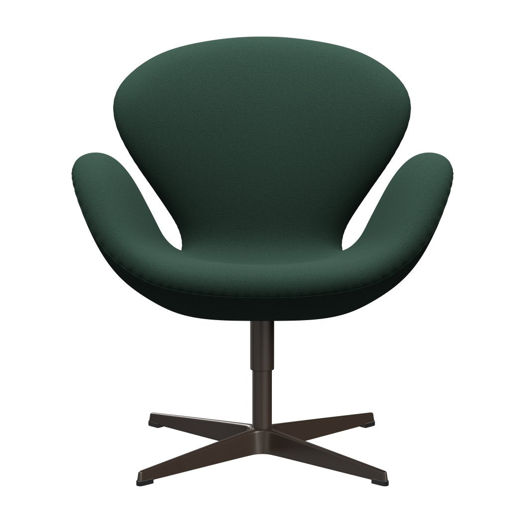 [product_category]-Fritz Hansen Swan Lounge Chair, Brown Bronze/Christianshavn Dark Green Uni-Fritz Hansen-3320-CH1160-BBBASE-FRI-1