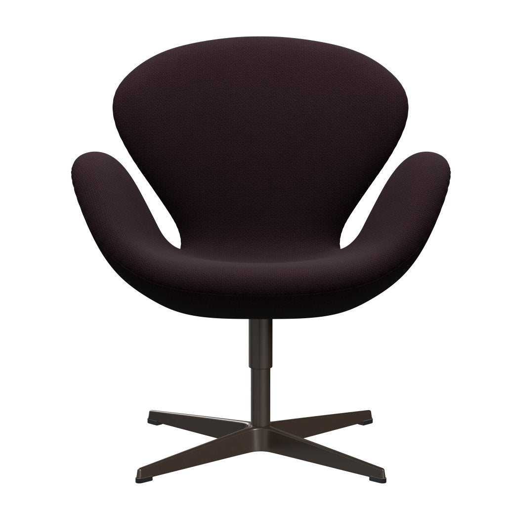 [product_category]-Fritz Hansen Swan Lounge Chair, Brown Bronze/Diablo Plum-Fritz Hansen-3320-DIA301-BBBASE-FRI-1