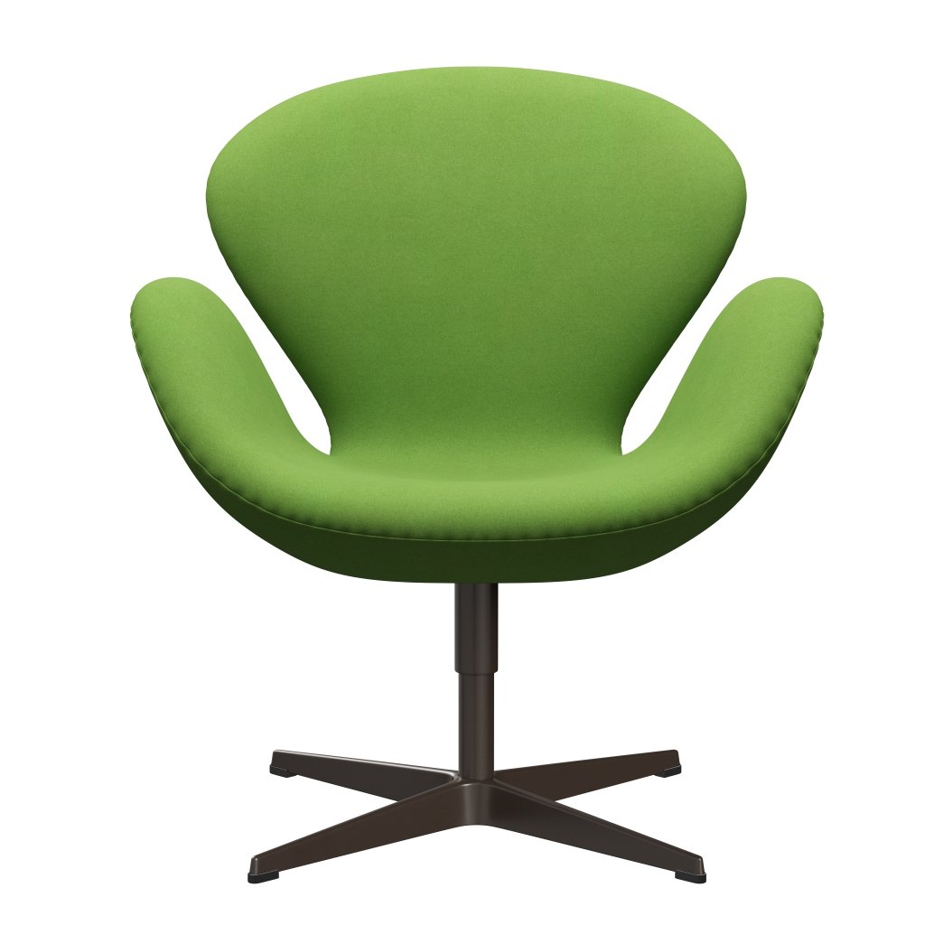 [product_category]-Fritz Hansen Swan Lounge Chair, Brown Bronze/Divina Lime Light-Fritz Hansen-3320-DIV956-BBBASE-FRI-1
