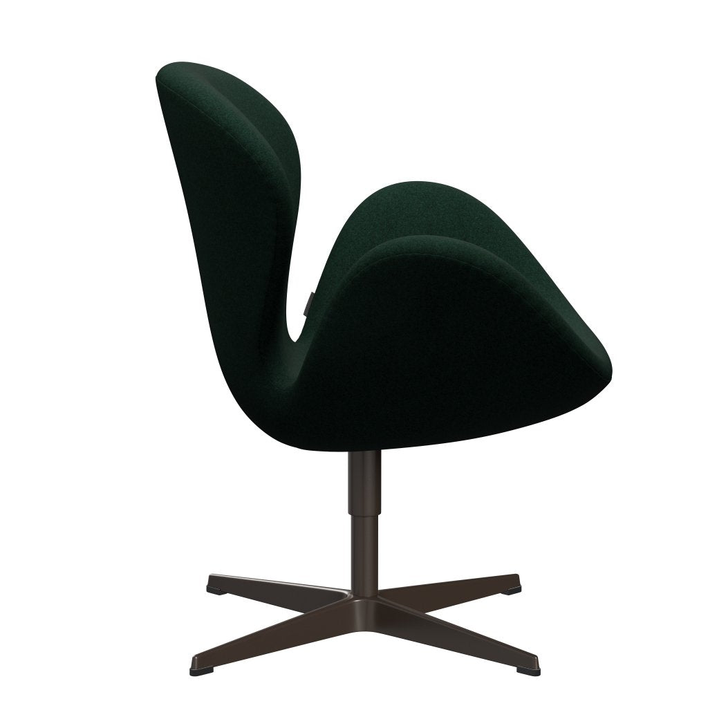 [product_category]-Fritz Hansen Swan Lounge Chair, Brown Bronze/Divina Melange Dark Green (871)-Fritz Hansen-3320-DIM871-BBBASE-FRI-3