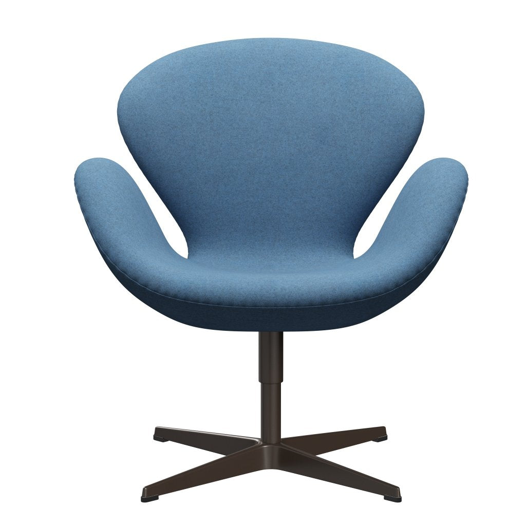 [product_category]-Fritz Hansen Swan Lounge Chair, Brown Bronze/Divina Melange Light Blue-Fritz Hansen-3320-DIM731-BBBASE-FRI-1