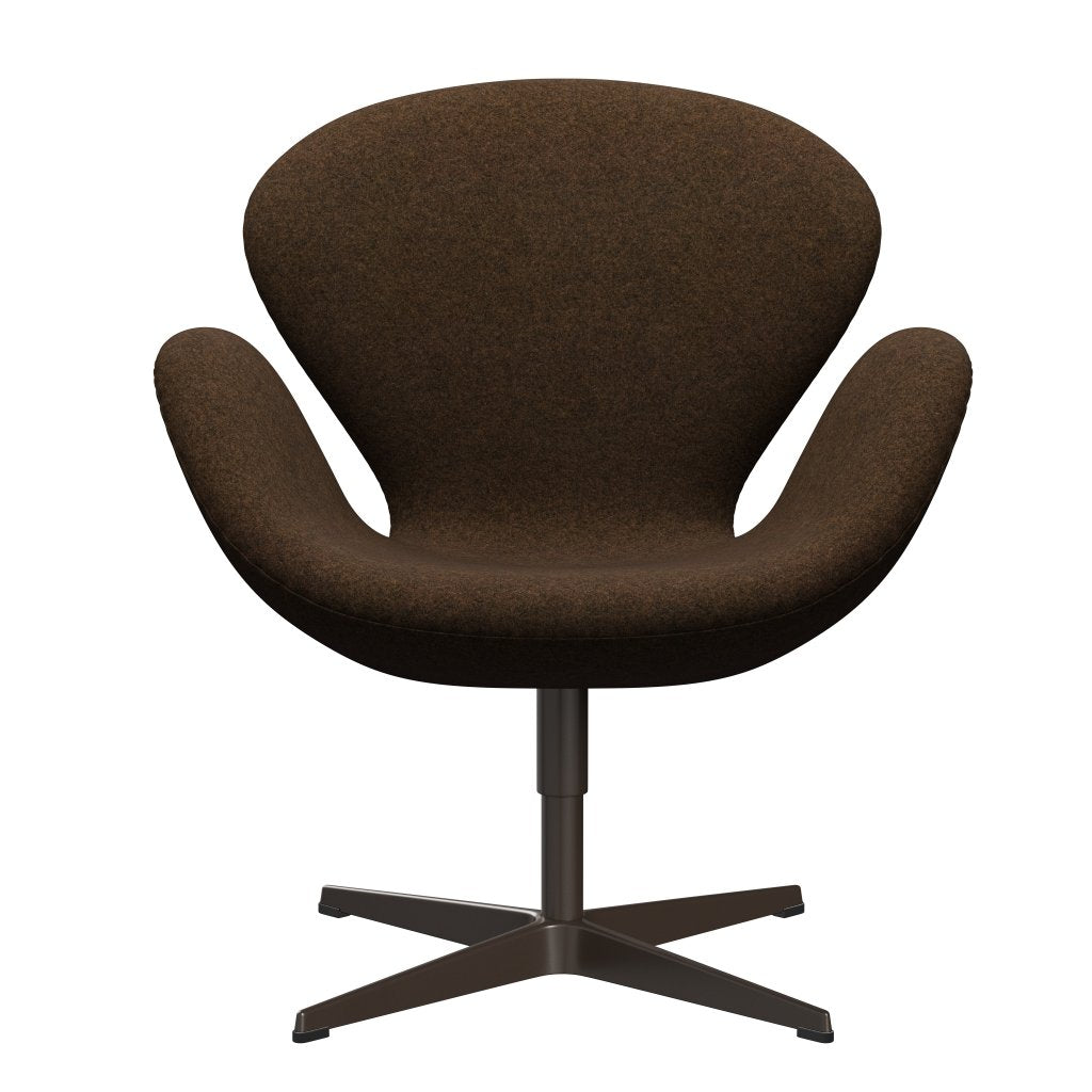 [product_category]-Fritz Hansen Swan Lounge Chair, Brown Bronze/Divina Melange Warm Brown-Fritz Hansen-3320-DIM367-BBBASE-FRI-1