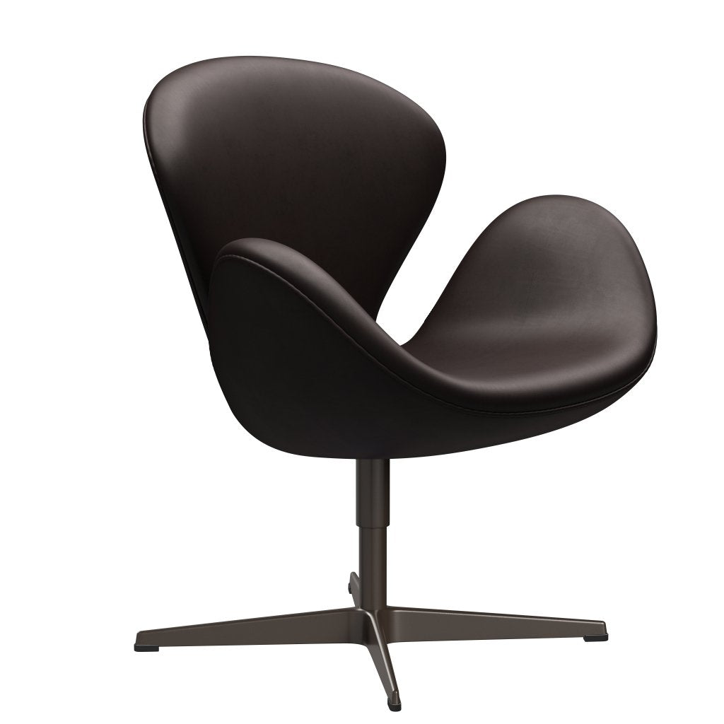 [product_category]-Fritz Hansen Swan Lounge Chair, Brown Bronze/Grace Dark Brown-Fritz Hansen-3320-ELDBR-BBBASE-FRI-2