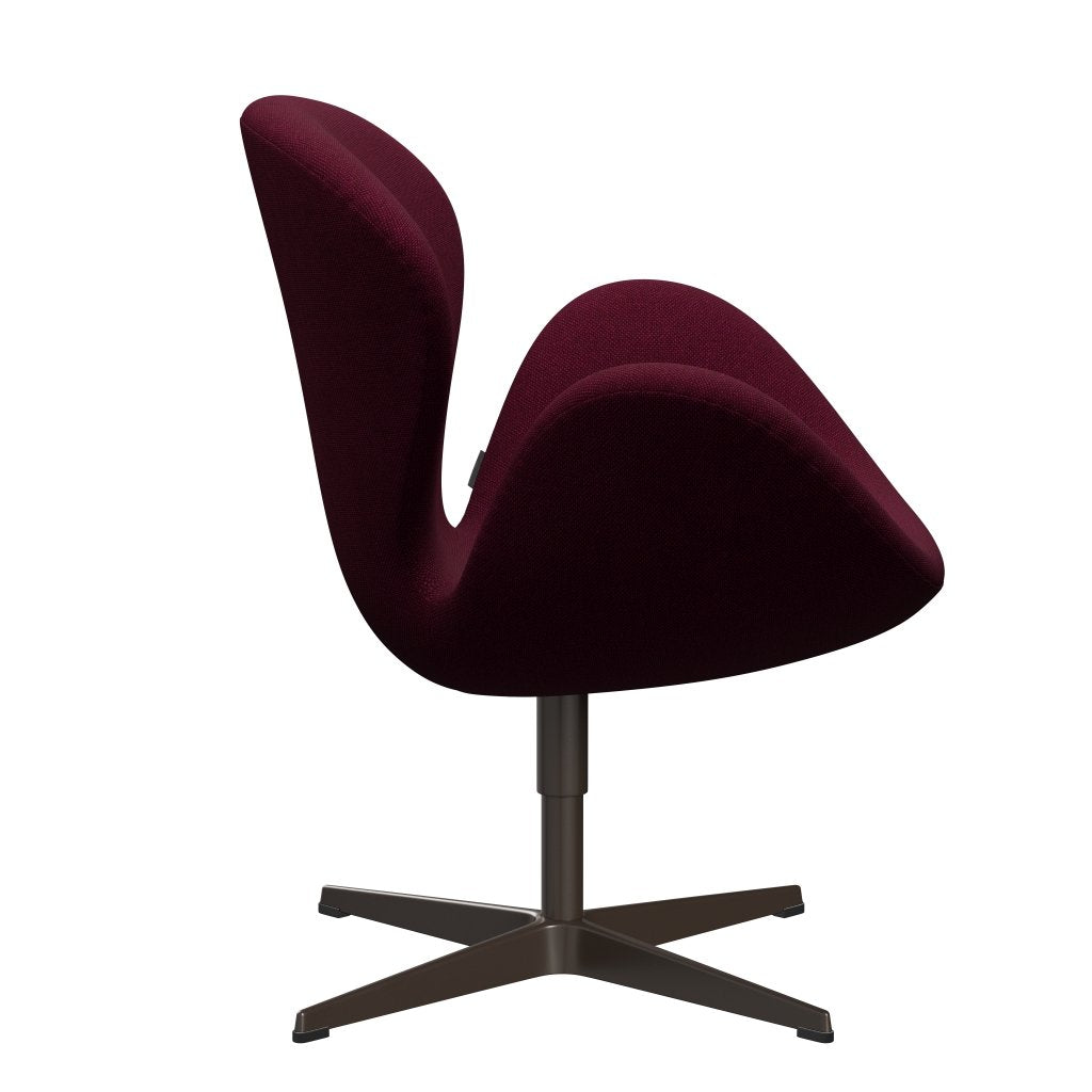 [product_category]-Fritz Hansen Swan Lounge Chair, Brown Bronze/Hallingdal Wine Red/Violet-Fritz Hansen-3320-HAL573-BBBASE-FRI-3