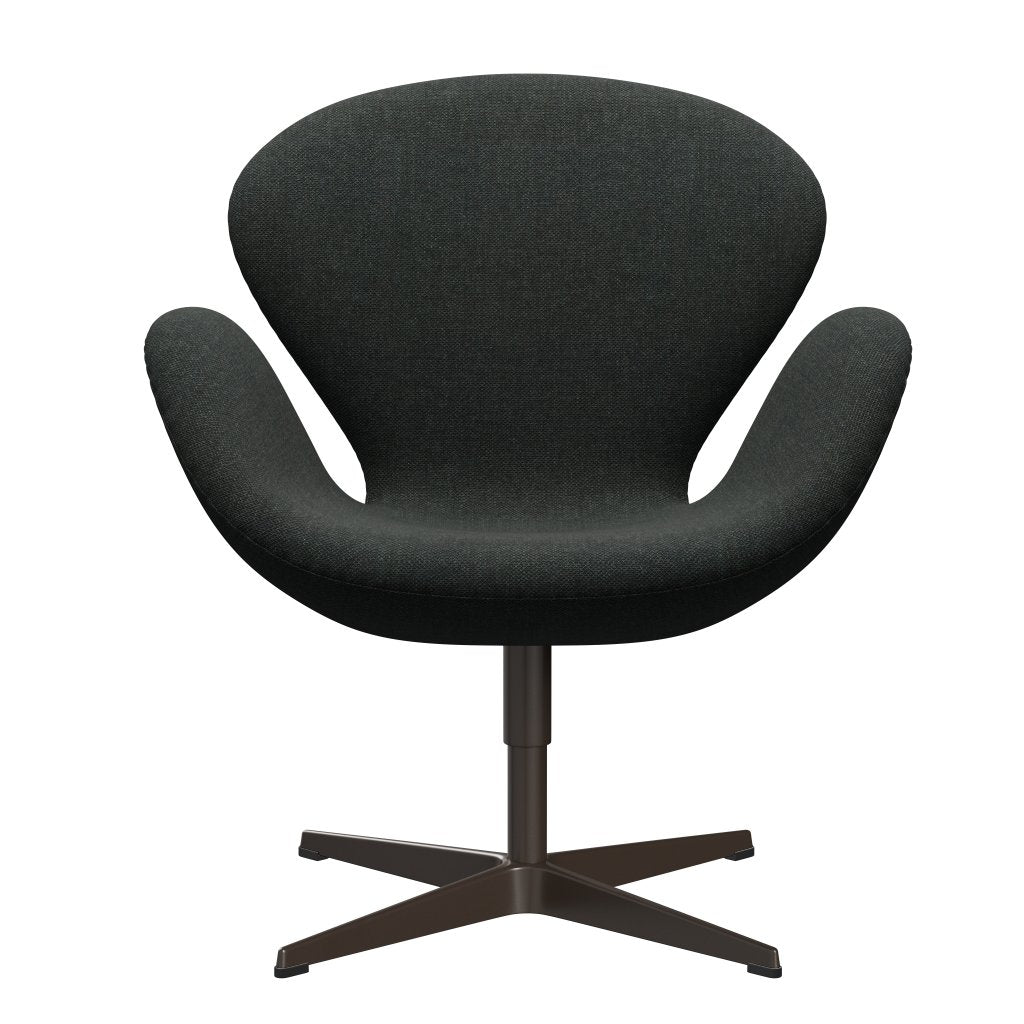 [product_category]-Fritz Hansen Swan Lounge Chair, Brown Bronze/Re Wool Black/Natural-Fritz Hansen-3320-REW198-BBBASE-FRI-1