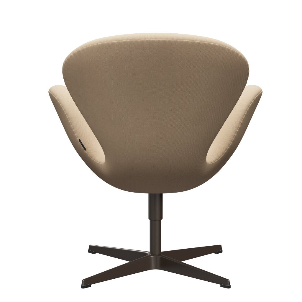 [product_category]-Fritz Hansen Swan Lounge Chair, Brown Bronze/Rime Wool White-Fritz Hansen-3320-RIM211-BBBASE-FRI-4