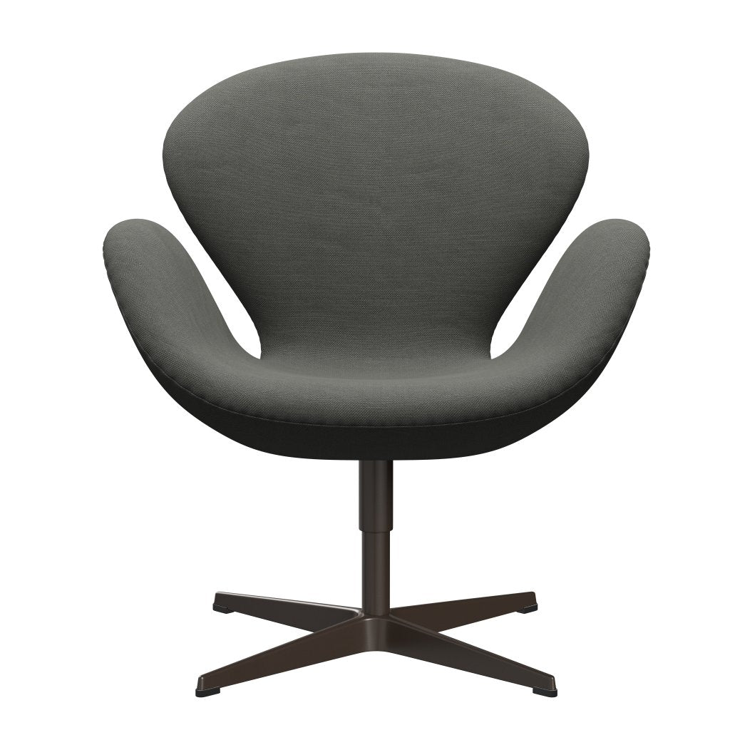 Fritz Hansen Swan Lounge Stuhl, braune Bronze/Stahlkutgrau