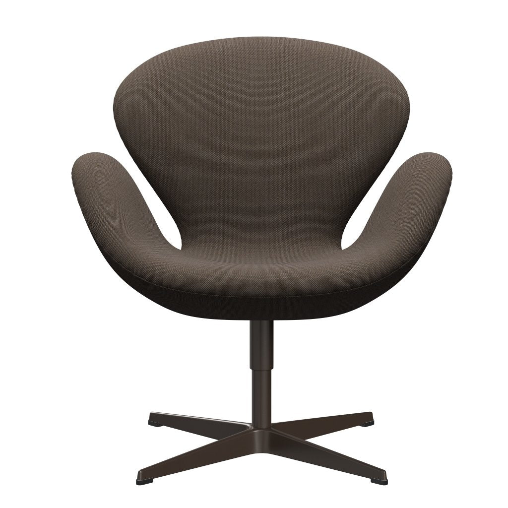 [product_category]-Fritz Hansen Swan Lounge Chair, Brown Bronze/Steelcut Trio Grey/Brown-Fritz Hansen-3320-STR376-BBBASE-FRI-1