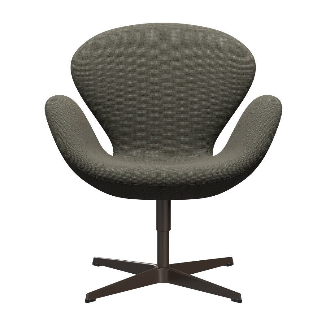 [product_category]-Fritz Hansen Swan Lounge Chair, Brown Bronze/Steelcut Trio Grey/Green-Fritz Hansen-3320-STR266-BBBASE-FRI-1