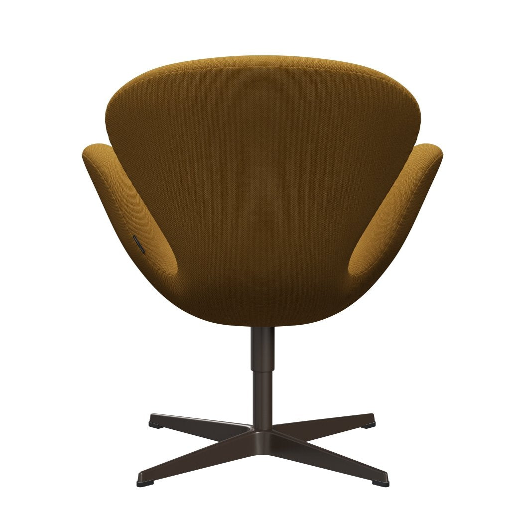 [product_category]-Fritz Hansen Swan Lounge Chair, Brown Bronze/Steelcut Trio Mustard Dark-Fritz Hansen-3320-STR466-BBBASE-FRI-4