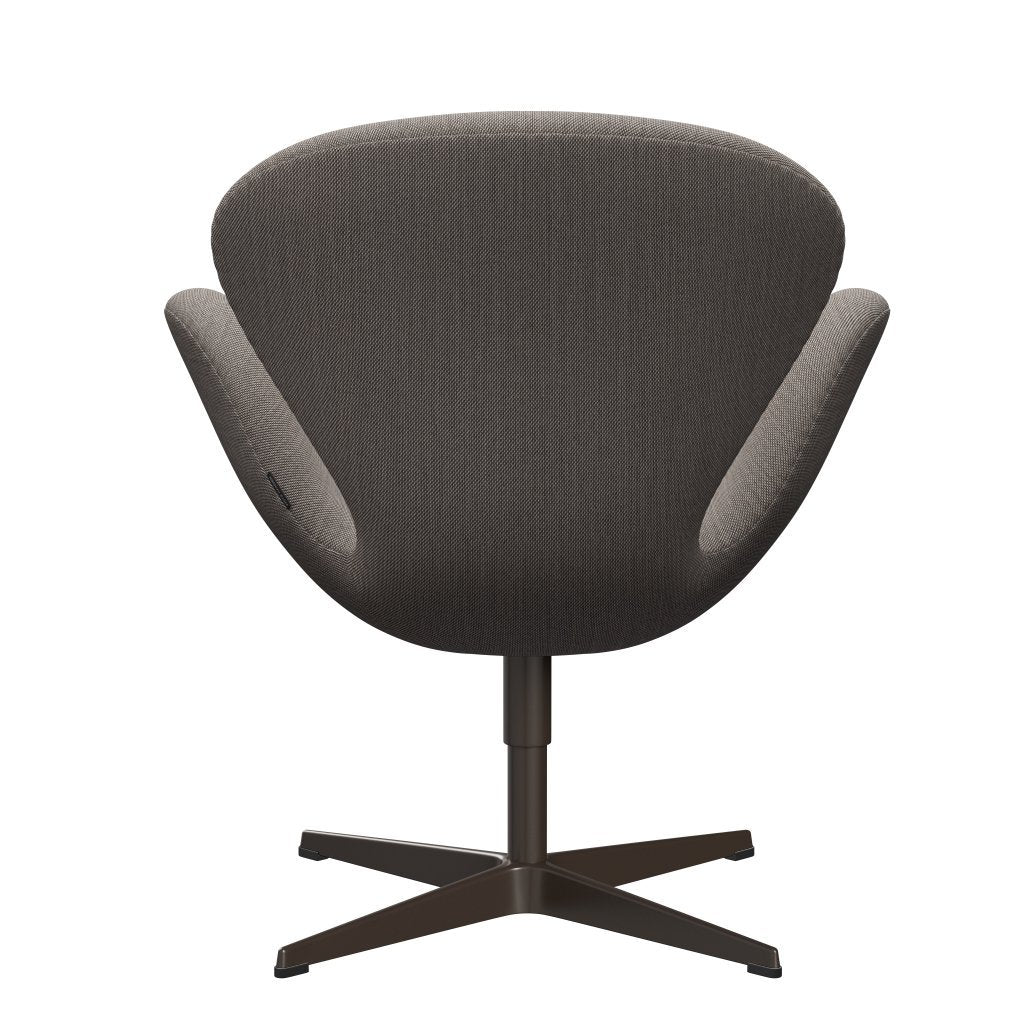 Fritz Hansen Swan Lounge Stuhl, braune Bronze/Stahlcut Trio Pink/Weiß/Schwarz