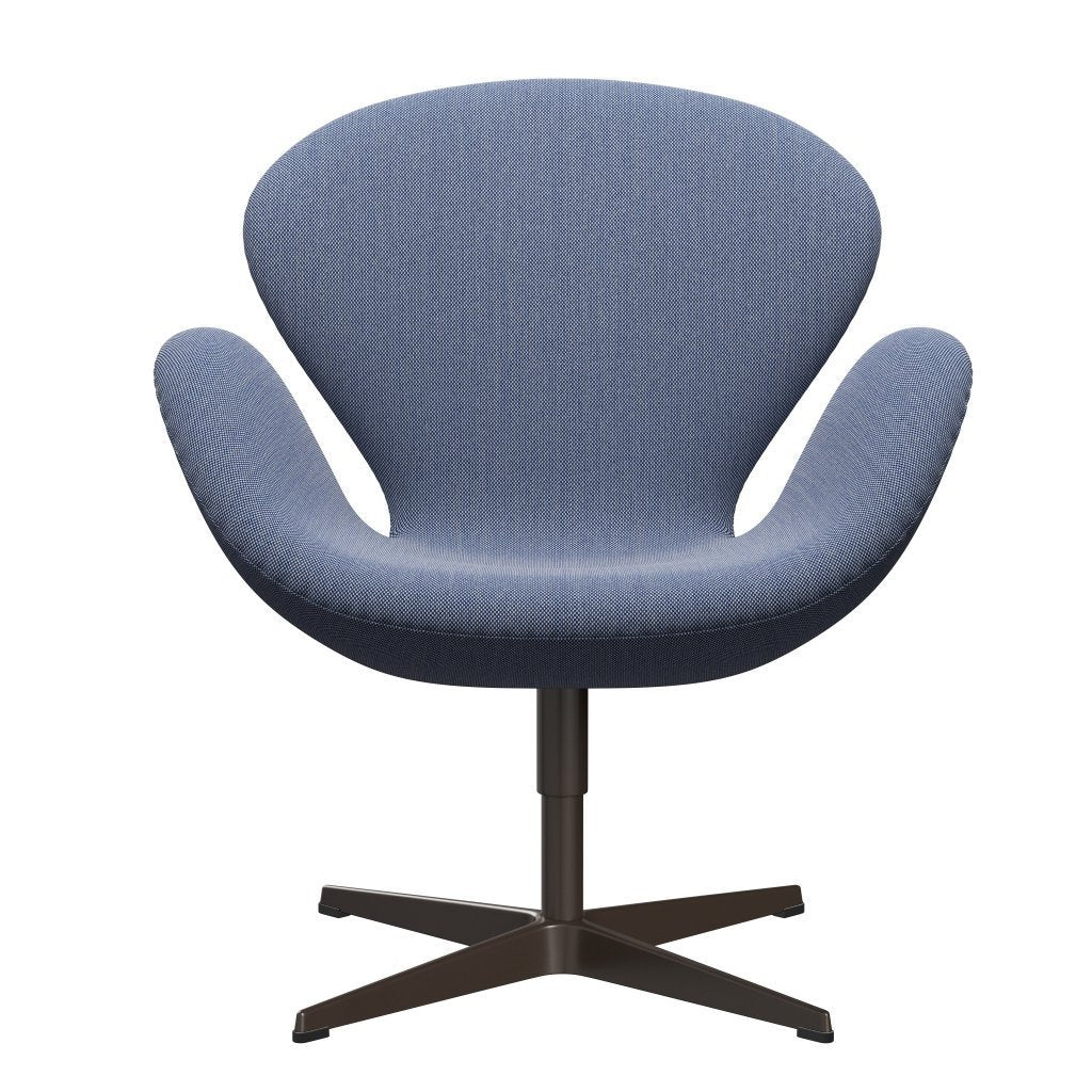 [product_category]-Fritz Hansen Swan Lounge Chair, Brown Bronze/Steelcut Trio White/Blue-Fritz Hansen-3320-STR716-BBBASE-FRI-1