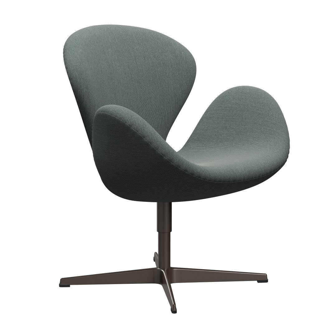 [product_category]-Fritz Hansen Swan Lounge Chair, Brown Bronze/Steelcut Trio White/Dark Green-Fritz Hansen-3320-STR916-BBBASE-FRI-2