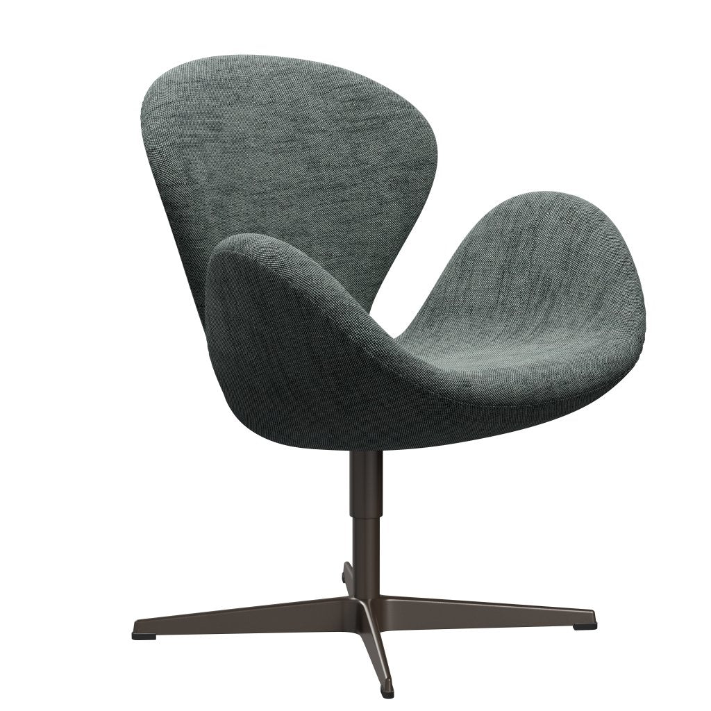 [product_category]-Fritz Hansen Swan Lounge Chair, Brown Bronze/Sunniva Black/White-Fritz Hansen-3320-SV163-BBBASE-FRI-2