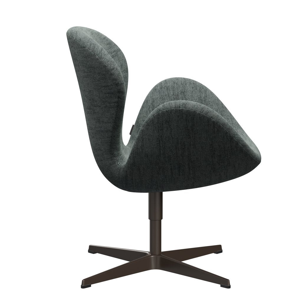 [product_category]-Fritz Hansen Swan Lounge Chair, Brown Bronze/Sunniva Black/White-Fritz Hansen-3320-SV163-BBBASE-FRI-3