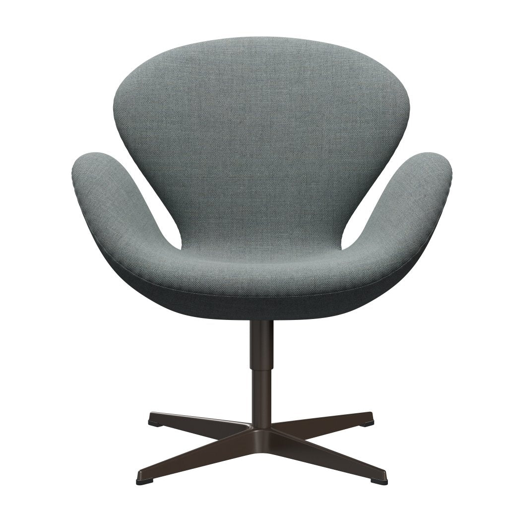 [product_category]-Fritz Hansen Swan Lounge Chair, Brown Bronze/Sunniva Grey/Pale Green-Fritz Hansen-3320-SV152-BBBASE-FRI-1