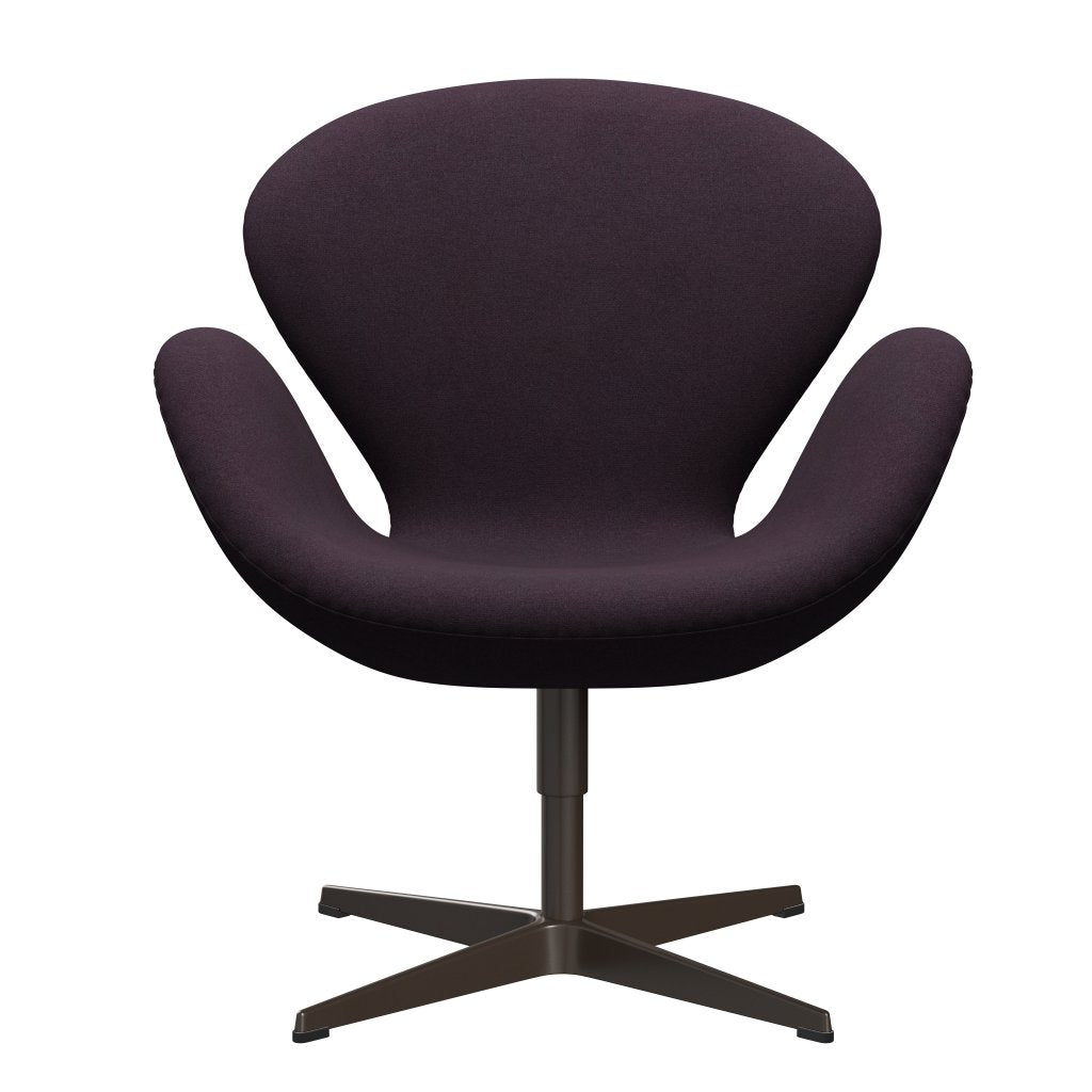 [product_category]-Fritz Hansen Swan Lounge Chair, Brown Bronze/Tonus Aubergine-Fritz Hansen-3320-TON684-BBBASE-FRI-1