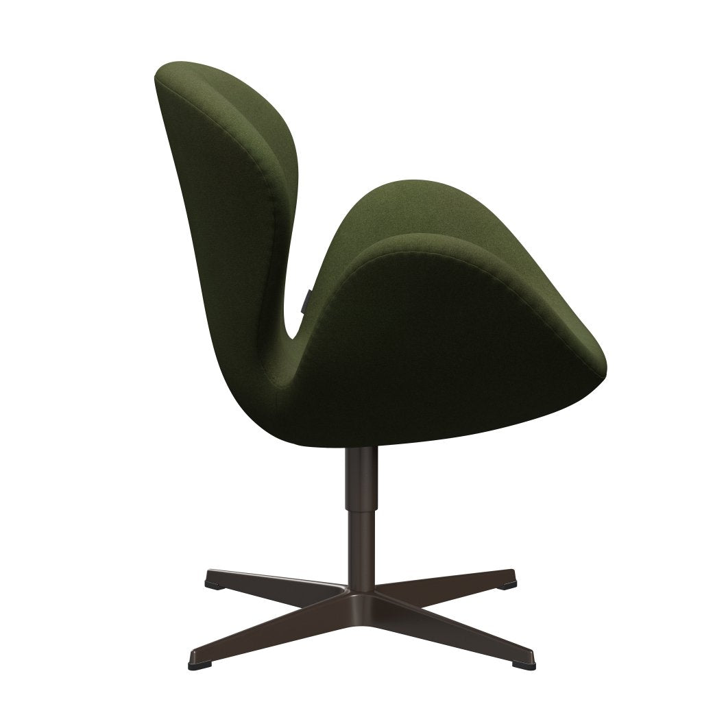 [product_category]-Fritz Hansen Swan Lounge Chair, Brown Bronze/Tonus Military Green-Fritz Hansen-3320-TON131-BBBASE-FRI-3