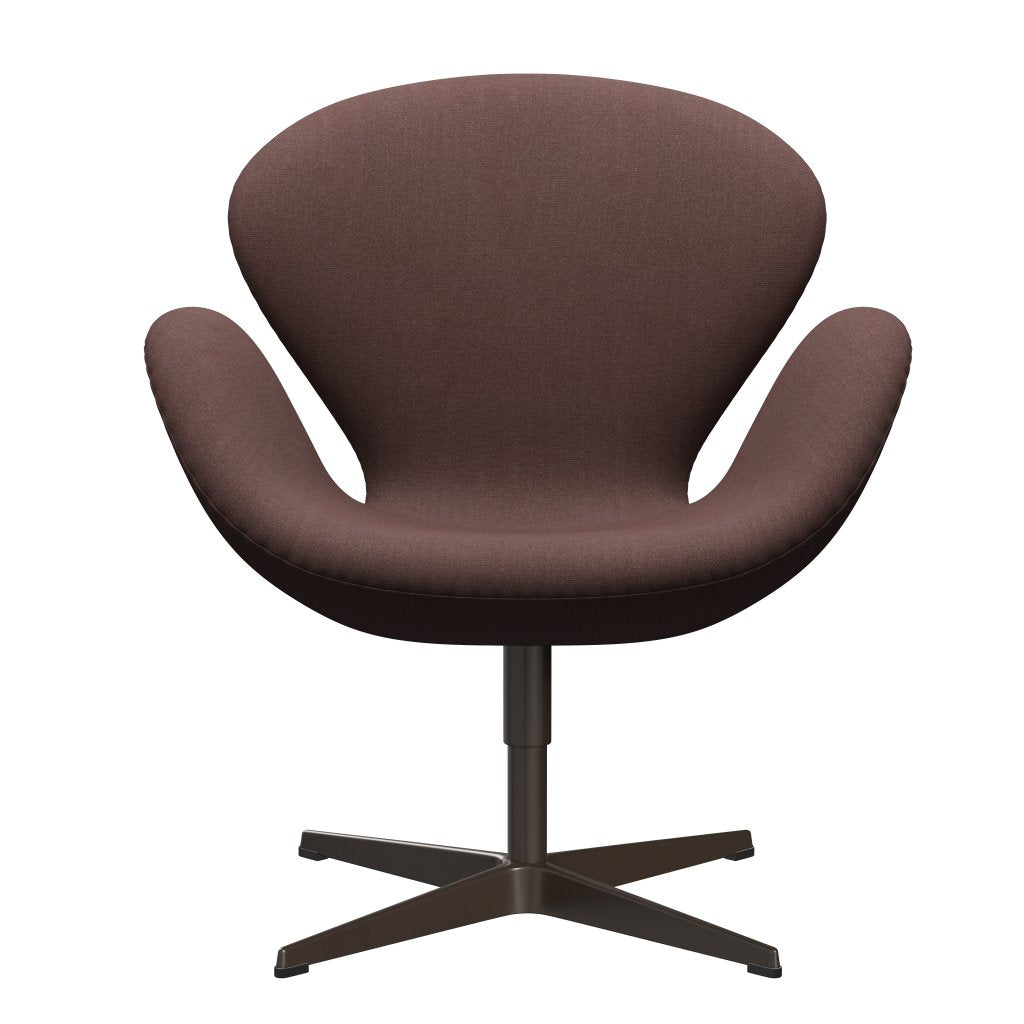 Fritz Hansen Swan Lounge Stuhl, braune Bronze/Tonus Violett Grau